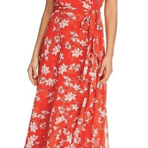 Calvin Klein Women's Sleeveless Ruffle Wrap Maxi